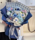 Bouquet peluche Stitch bleu