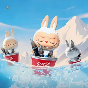 Figurine en vinyle Labubu style Coca-Cola