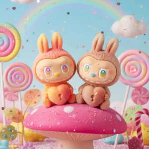 Peluche Labubu, style moderne en vinyle