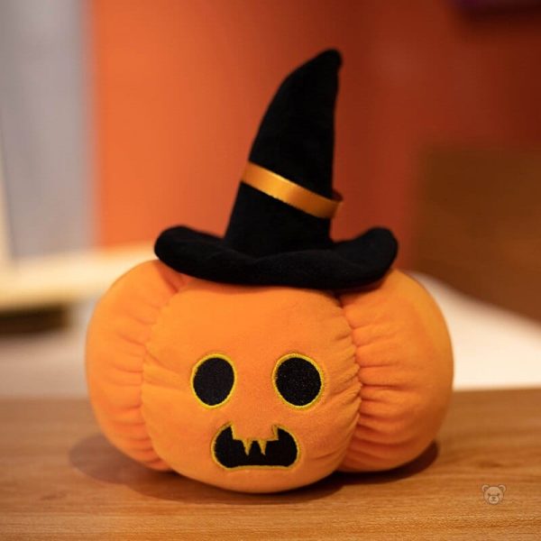 Peluche Halloween citrouille avec un design amusant