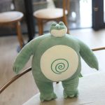 Grenouille bodybuildée - peluche pour bébé douce et colorée