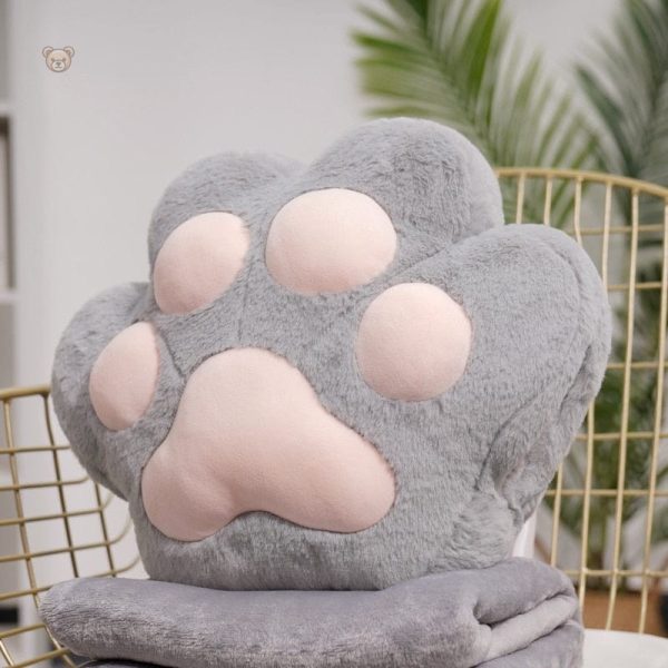 Bouillotte douce en forme de patte féline