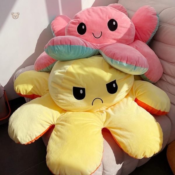 Peluche réversible pieuvre, un compagnon de jeu polyvalent