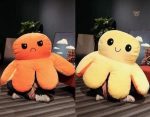 Peluche géante à thème marin, pieuvre réversible
