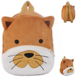 Sac à dos en peluche chat à moustache