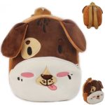 Sac à dos en peluche chien tirant la langue