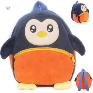 Sac à dos en peluche petit pingouin