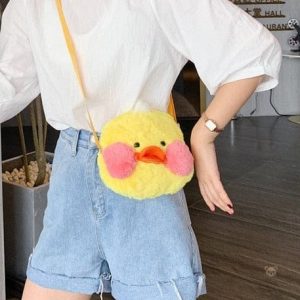 Sac à bandoulière doux et ludique en peluche