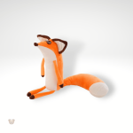 Peluche renard à boutons douce et colorée