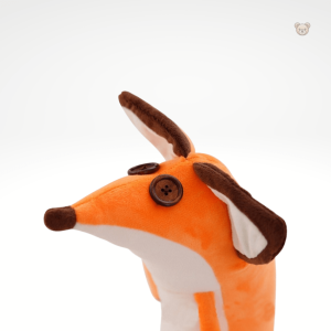 Peluche renard mignonne avec boutons décoratifs