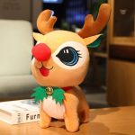 Peluche renne du père Noël douce et festive