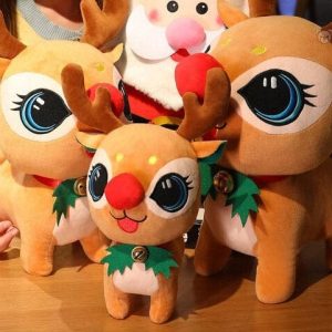 Renne en peluche pour célébrations de Noël