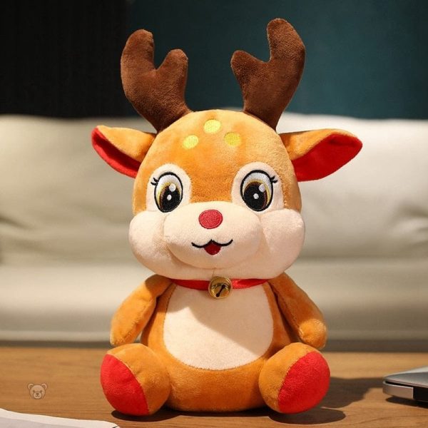 Jouet en peluche représentant le renne du père Noël