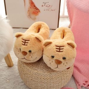Chausson en peluche Tigrou doux pour un confort douillet