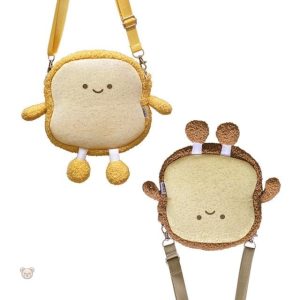 Sac à bandoulière en peluche Toast, style mignon et doux