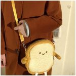 Sac en peluche Toast, bandoulière pratique pour un look décontracté