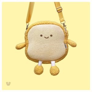 Toast sac en peluche, accessoire tendance et confortable