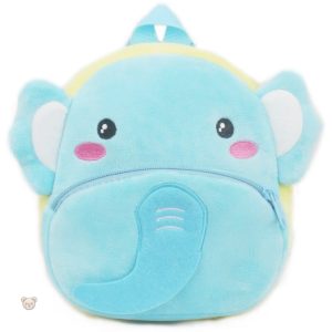 Sac à dos en peluche éléphant content pour enfants