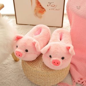 Chaussons en peluche petits porcelets pour un confort douillet