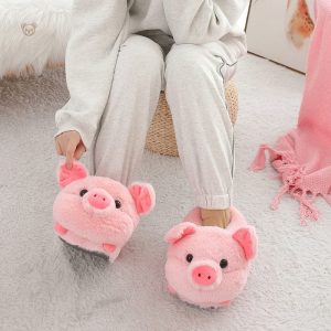 Chaussons mignons en forme de porcelet, parfaits pour les enfants