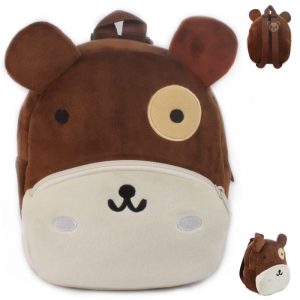 Sac à dos peluche ours monocle doux et ludique