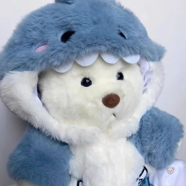 Ours en peluche à thème requin pour petits