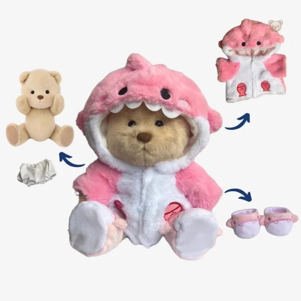 Peluche ours requin pour câlins et jeux