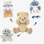Ours en peluche avec salopette marron - vue 11