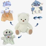 Ours en peluche avec style en salopette