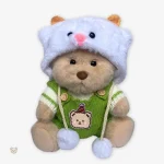 Ours en peluche vert, un compagnon doux et câlin