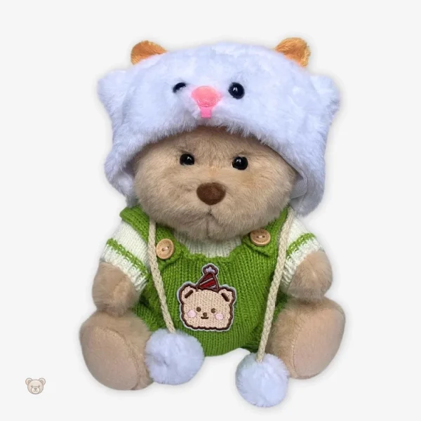 Ours en peluche vert, un compagnon doux et câlin