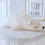 Ours en peluche géant blanc, idéal pour les câlins et la décoration