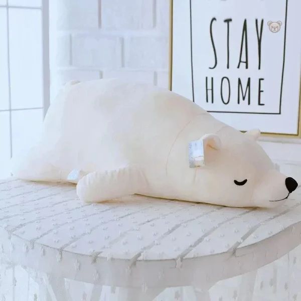 Ours en peluche géant blanc, idéal pour les câlins et la décoration