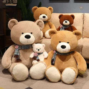 Ours en peluche brun géant, doux et câlin
