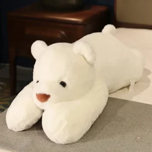 Ours en peluche allongé, peluche polaire pour enfants