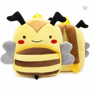 Sac à dos abeille ludique en peluche pour les petits