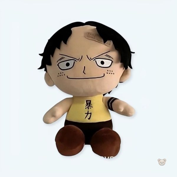 peluche-ace-one-piece-pirate-manga-coton-doux-1 Peluche Ace One Piece en coton doux, personnage de manga pirate