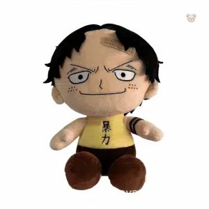 Peluche douce Ace, compagnon de l'univers One Piece, style manga
