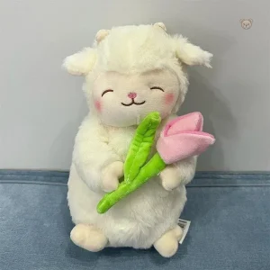Peluche agneau d'amour Saint-Valentin