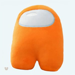 Peluche douce Among Us orange pour fans de gaming