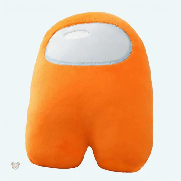 peluche-among-us-orange-douce-caline-univers-gaming-1 Peluche douce Among Us orange pour fans de gaming