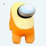 Peluche douce Among Us orange jaune pour enfants