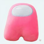 Peluche douce Among Us rose
