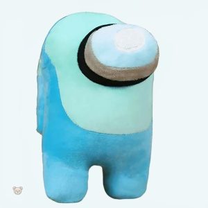 Peluche Among Us turquoise moelleuse compagnon de jeu