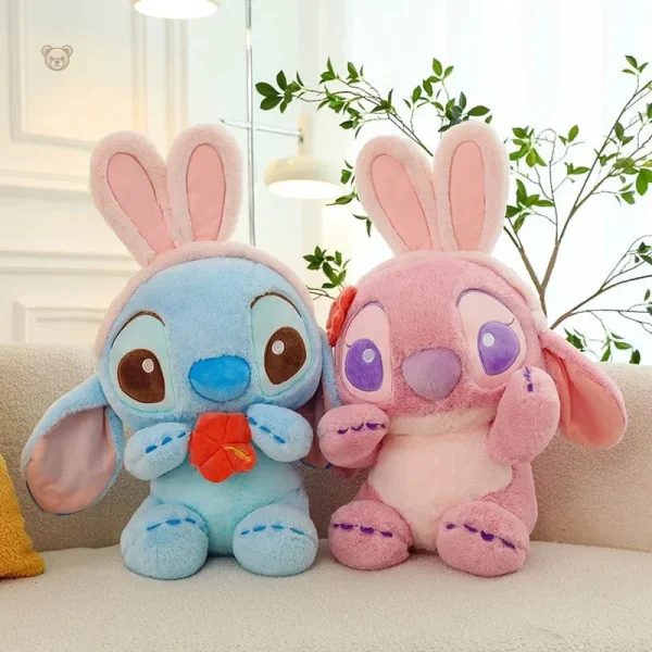Peluche Disney Angel rose aux adorables oreilles de lapin