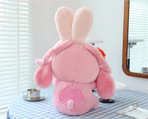 Jouet en peluche Angel rose, design lapin, parfait pour câlins