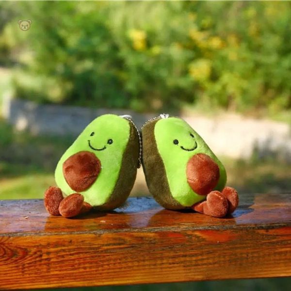 Peluche en forme d'avocat avec porte-clés intégré