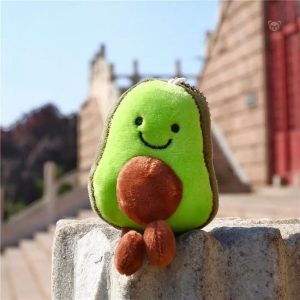 Porte-clés peluche avocat, accessoire tendance et mignon