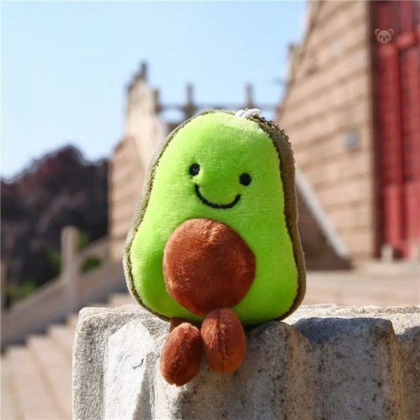 Porte-clés peluche avocat, accessoire tendance et mignon