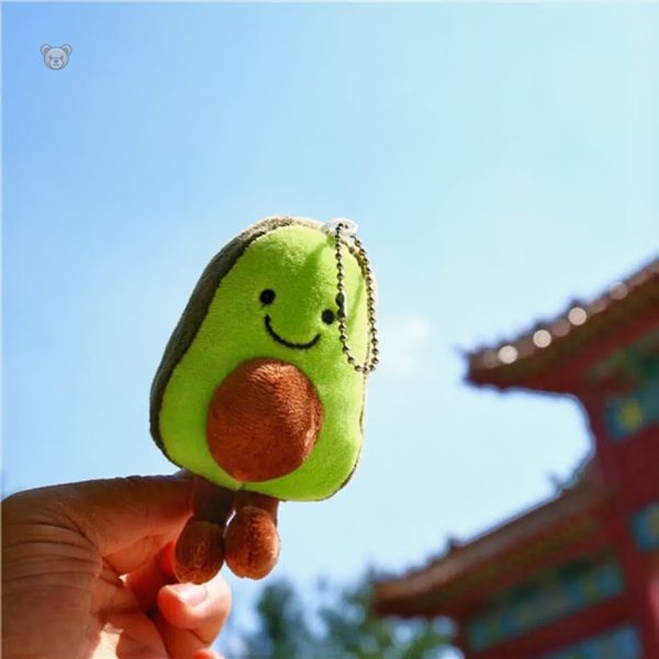 Peluche porte-clés avocat, un compagnon ludique et doux